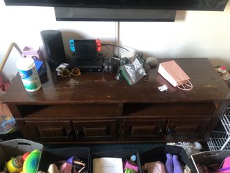 Solid wood TV stand