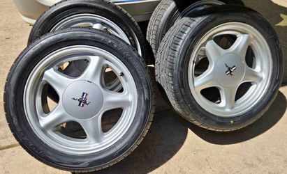 Mustang GT 4 Lug Wheels(4x108 BP). $350 Firm. Available 5/23/26.