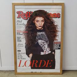Lorde rolling stone magazine cover framed poster 20x30"