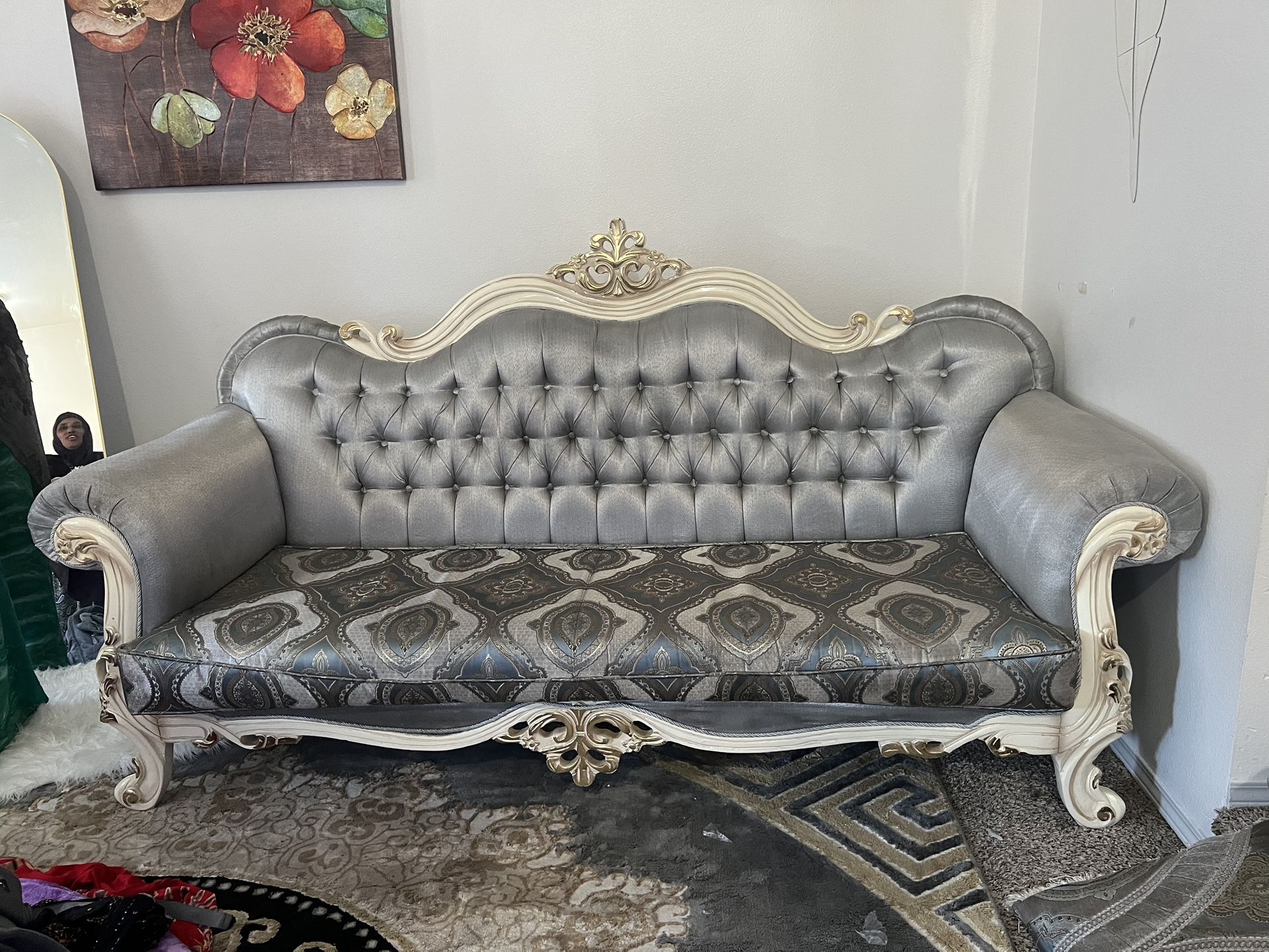 3 Piece Gray Sofas Set