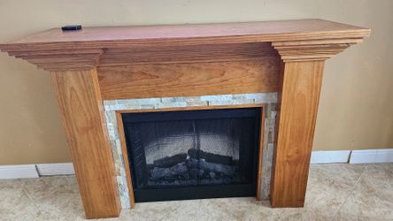 Beautiful hand made fireplace.