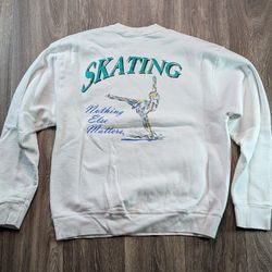 1980's vintage Fruit of the Loom Heavy Cotton sweatshirt  "Skating" graphic,