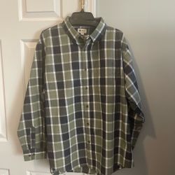 Haggar Men's Plaid Button-Down Shirt