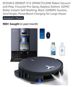 ECOVACS DEEBOT X12 OMNICYCLONE Robot Vacuum and Mop