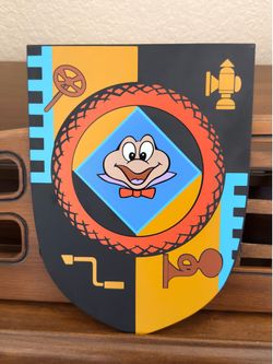 Disneyland 50th Anniversary Mr. Toad’s Wild Ride Metal Shield Sign - LE 1500