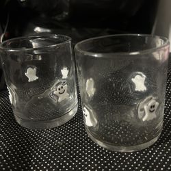 Ghost Embossed Glass Cups