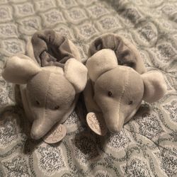 BABY BOY ELEPHANT SLIPPERS GREY