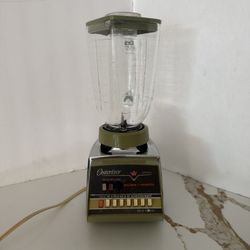 Vintage Osterizer Imperial Pulse Matic Blender Glass Pitcher Avocado Green