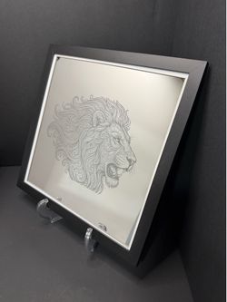 Lion Mirror Art