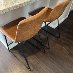 Faux Leather Bowman Bar Stools