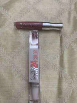 Maybelline 24 Hour Wear Lipstick And Rimmel Stay Glossy Both In Rose Color