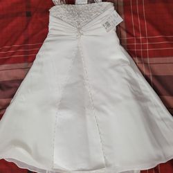 Flower Girl/Jr Bridesmaid Dress, Size 2T, Ivory