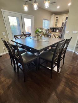 Counter Height Dining Table Set with 8 Chairs