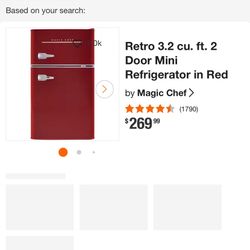 Red Dorm Refrigerator 