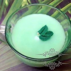 Green Tea Scented Candle in Glass Cup