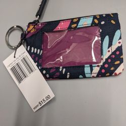 Vera Bradley ID Card Case with zipper