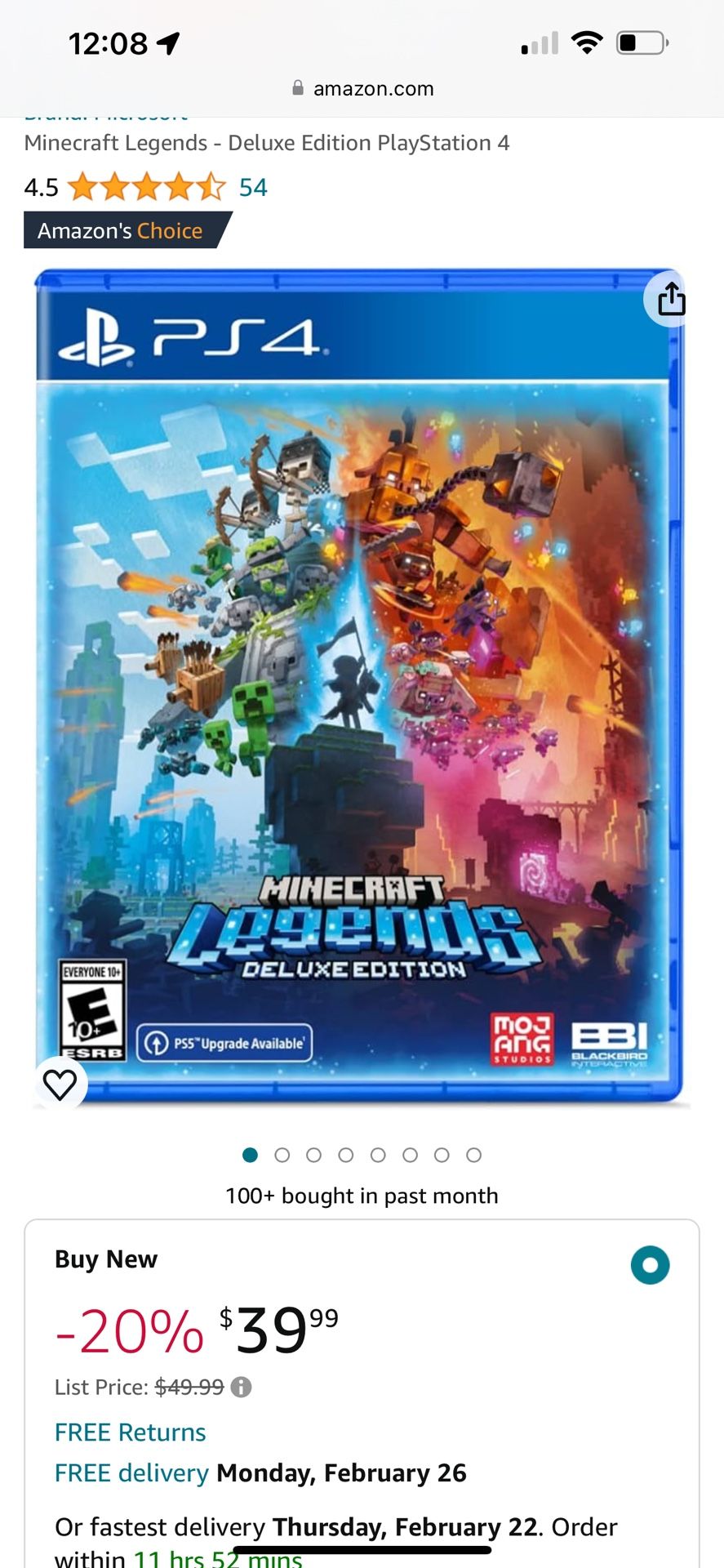 Minecraft Legends Deluxe Edition PS4
