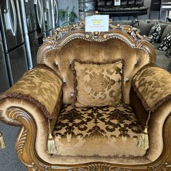 Sofa Chair With Wood Trim Designs 