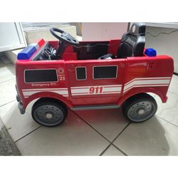 Powerwheels firetruck ride on car for kids