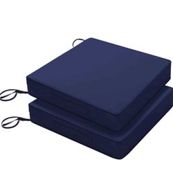 Favoyard Patio Chair Cushions 24 x 24 x 4 Inch Waterproof Outdoor Seat Cushions for Patio Furniture 3-Year Color Fastness Garden Sofa Couch Pads with 