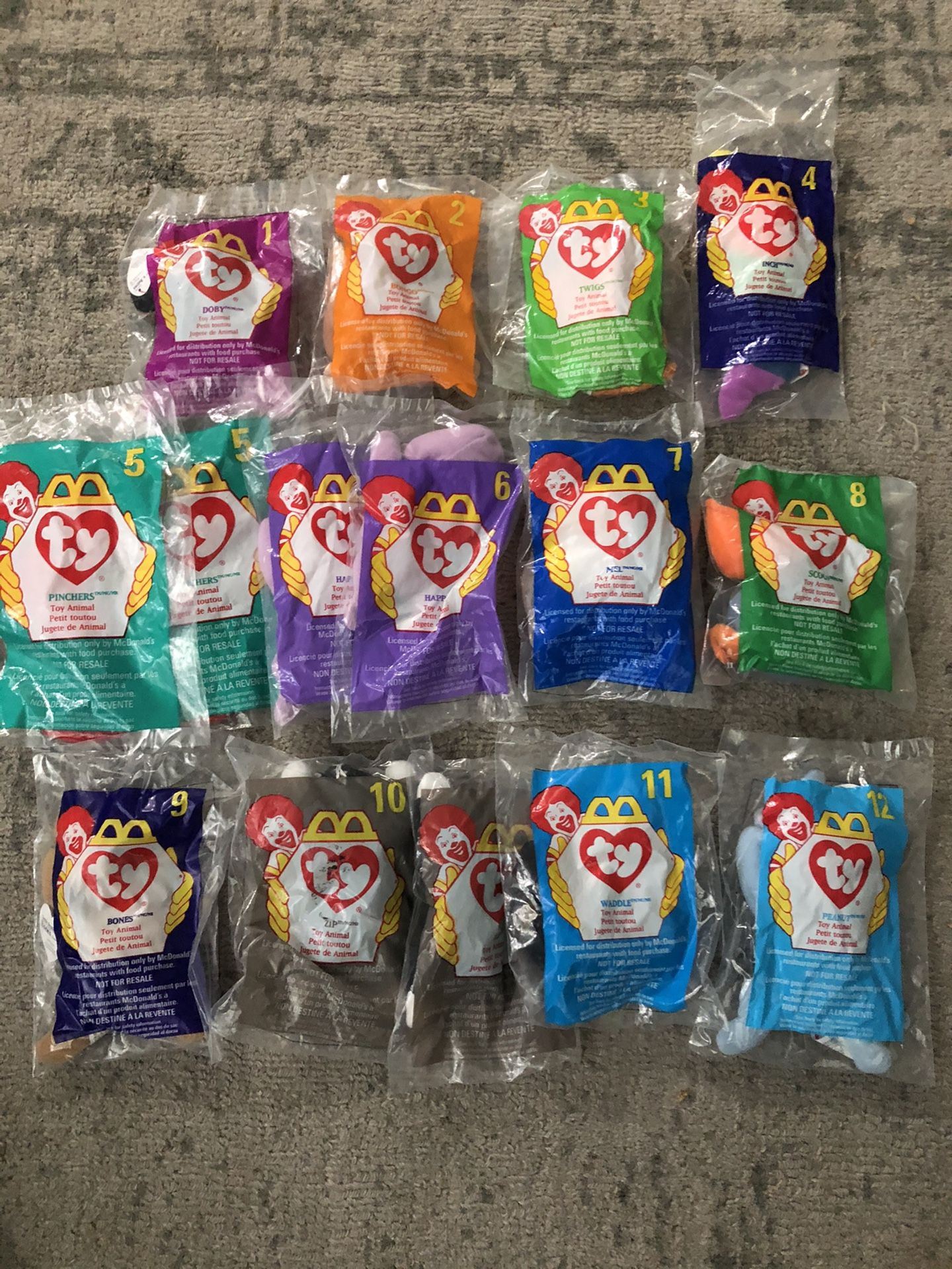 McDonalds TY Beanie Baby Collection