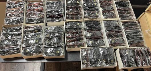Lot of 6 black 6 brown sunglasses