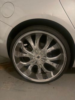 New tires and rims with a li scratch on them