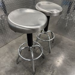 Aluminum Counter Height Adjustable Dining Stool / Work Stool