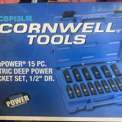 CORNWELL Blue Power Metric Impact Socket Set 