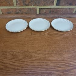 Lenox SmallRibbed Plates with 24K Gold Edges