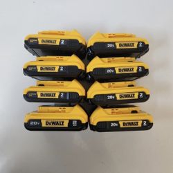 Dewalt 20v Batteries 2.0 Ah Brand New 
