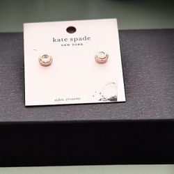 Kate Spade  CZ Stud Earrings - Rose Gold