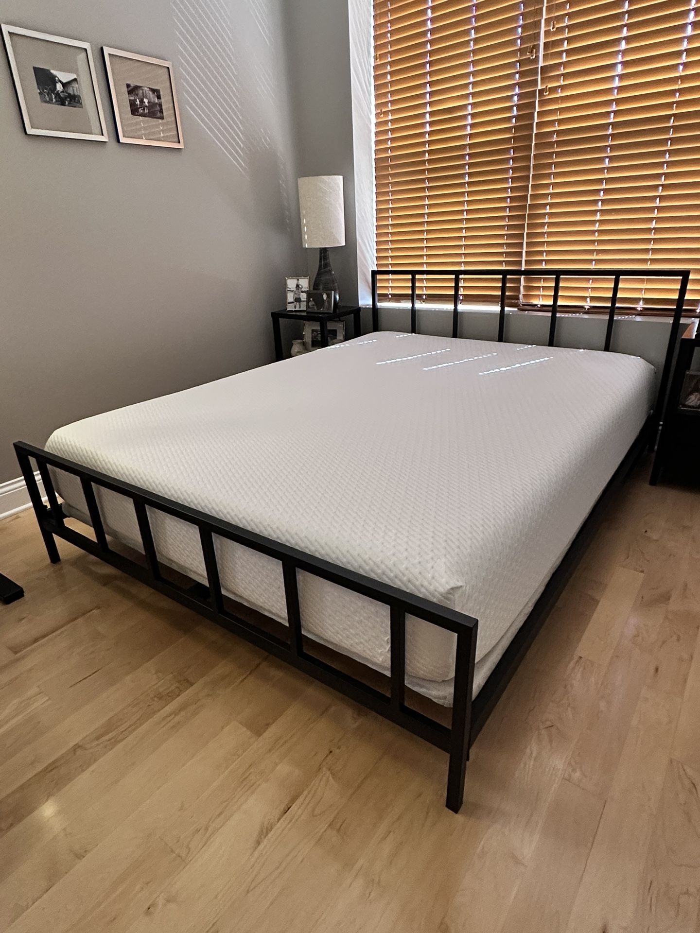 CB2 Queen Bed + Tuft & Needle Memory Foam Mattress