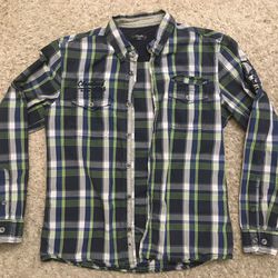 Men's Long Sleeve Plaid Shirt - M/S