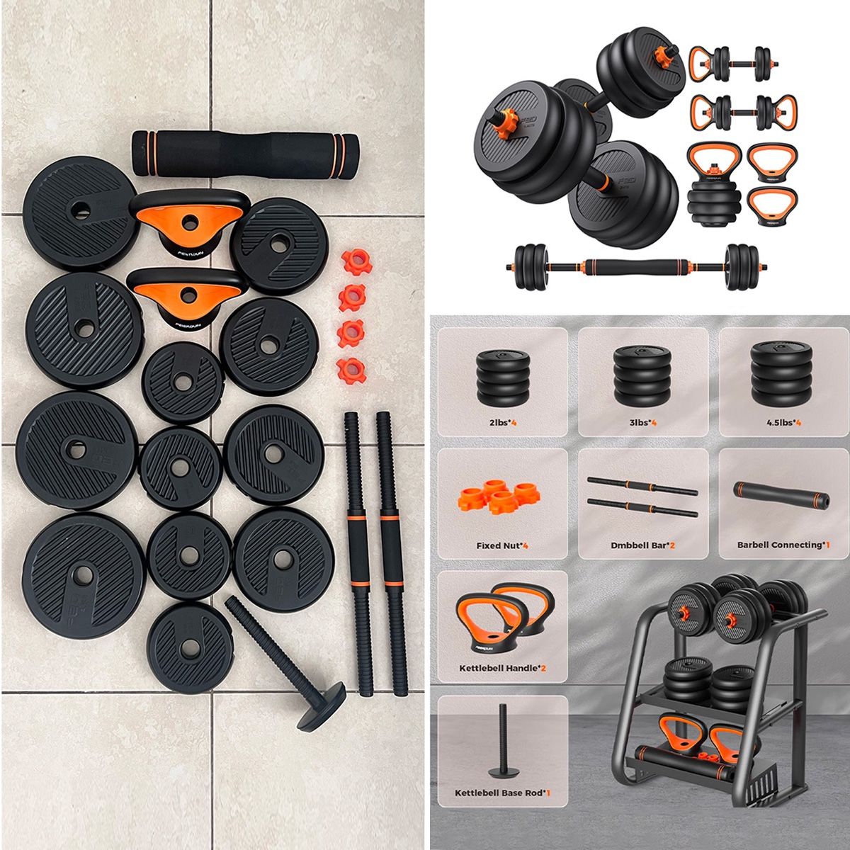 Adjustable Dumbbells Set 40lbs