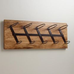 Wood 5 Bottle Wine Rack