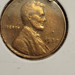 1937 /38 No Mint mark wheat penny