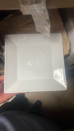 Small White Square Dinner Plate 