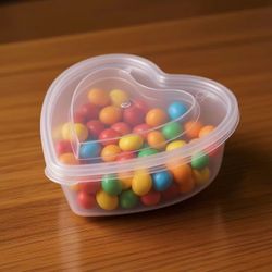 36 Pieces 5 oz Heart Shaped Slime Storage Containers Transparent Plastic Box with Lids