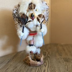 Signed Hopi Kachina, “Monewa, The Snow Owl”