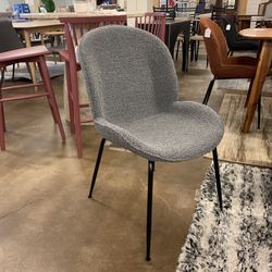 Charcoal Boucle Chair