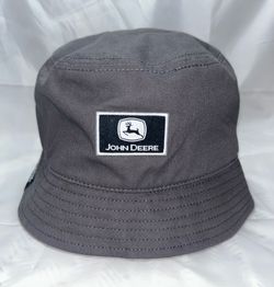 John Deere Gray Bucket Hat One Size
