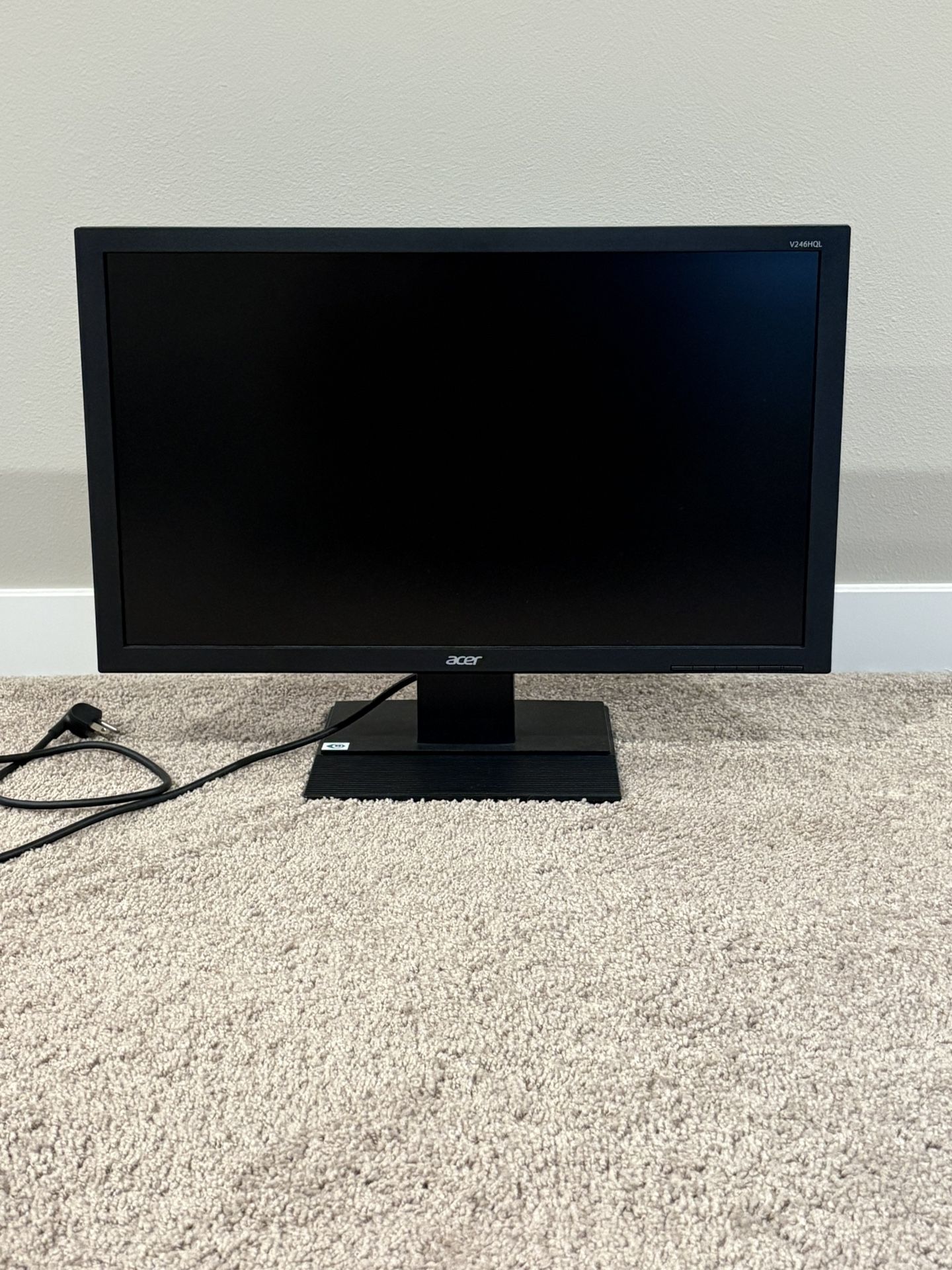 Acer 24" V246HQL Ebmid 23.6" V .27 1920x1080 60Hz LCD Black