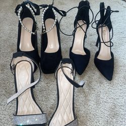 Black Heels $5 Each, $10 All