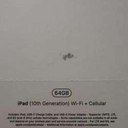 Ipad 10th Gen New Open Box