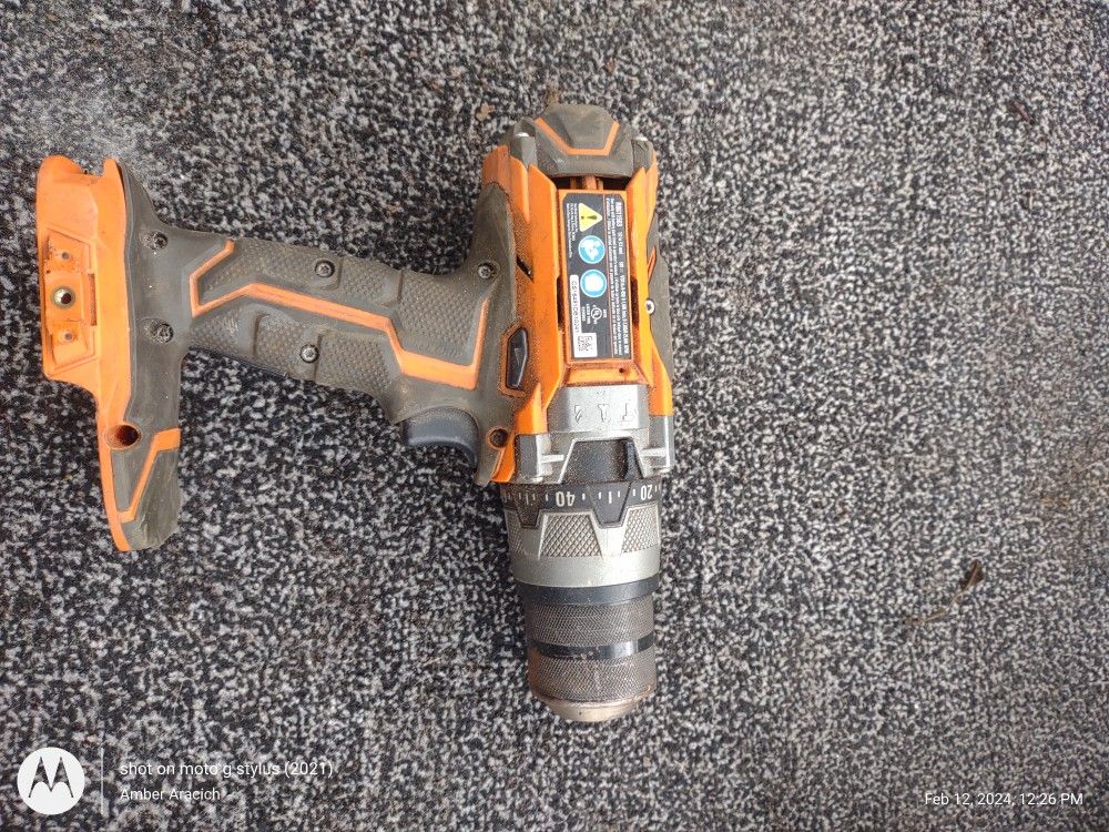 Rigid 18v Drill Tool Only No Battery