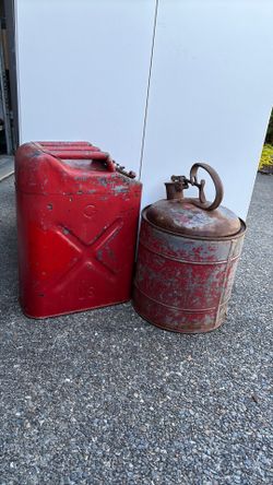 Vintage gas cans