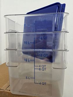 3- 12qt Carlisle bins with Lids
