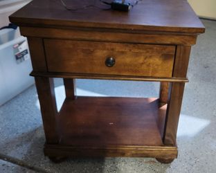 Solid wood nightstand