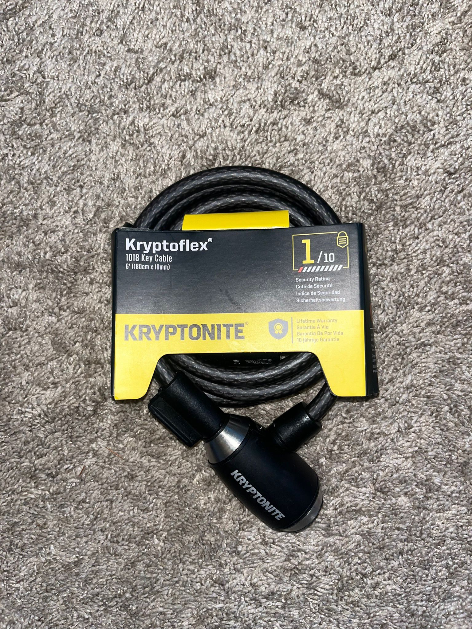 Kryptonite Kryptoflex 1018 Key Cable Bicycle Lock Bike Lock